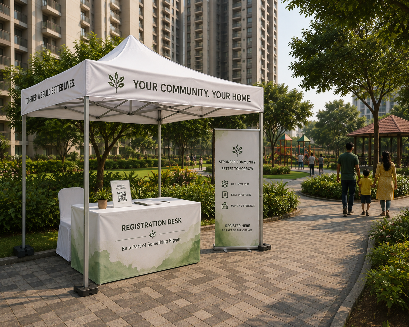Illustrative community activation space